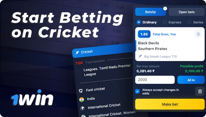 1win Cricket apuestas en línea en Colombia 2